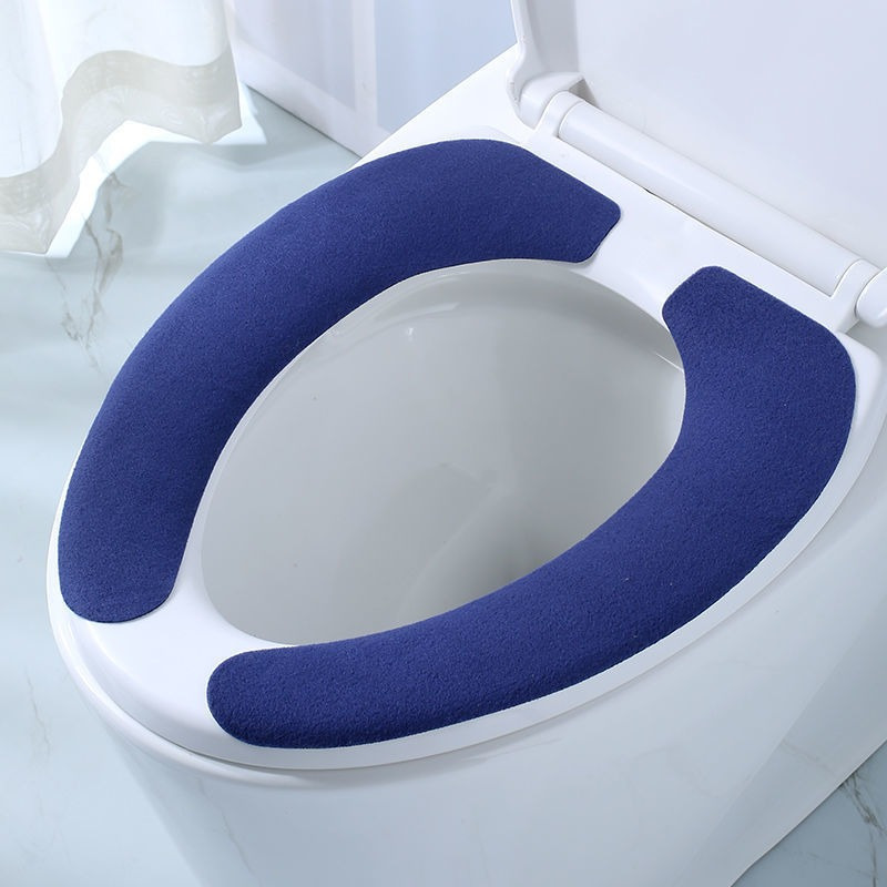 

1pc, Bathroom Accessory, Washable And Reusable- Soft And Warm Waterproof Toilet Seat Cover