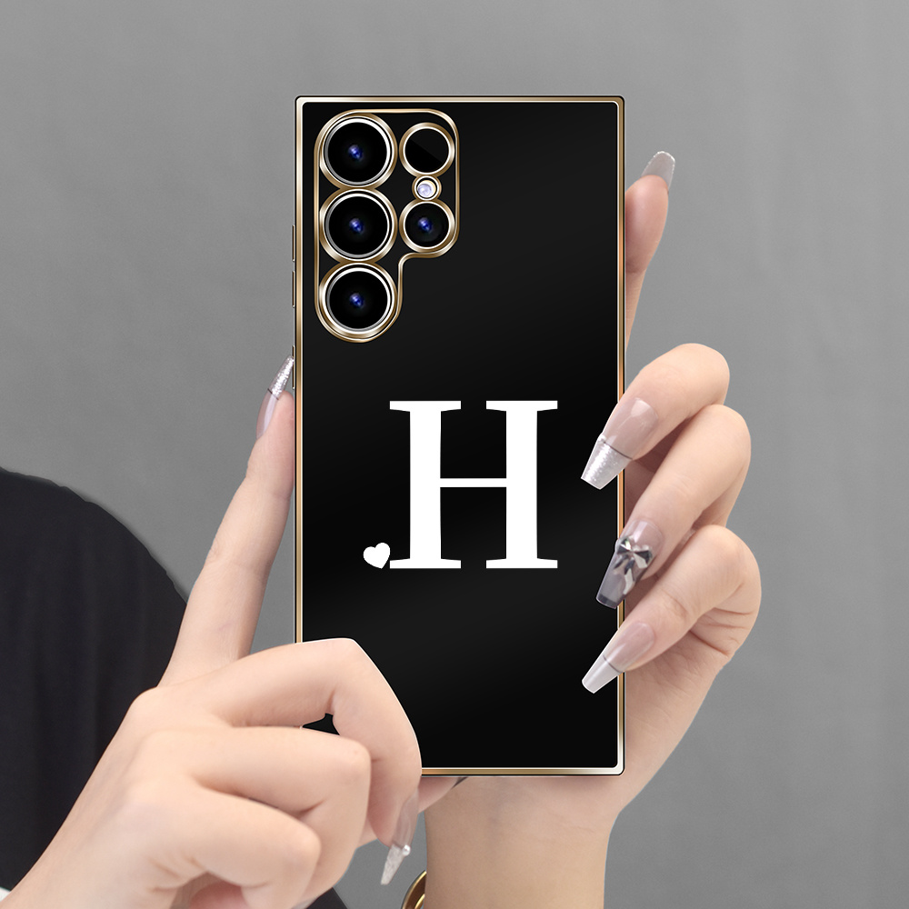 Letter H Pattern Design Luxury Electroplating Phone Case Temu Australia