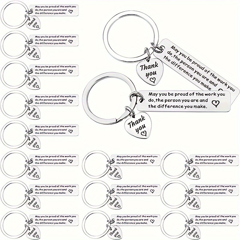 6 Pcs Gifts Keychain Appreciation Keychain Make A Difference Inspirational  Gifts Coworker Leaving G