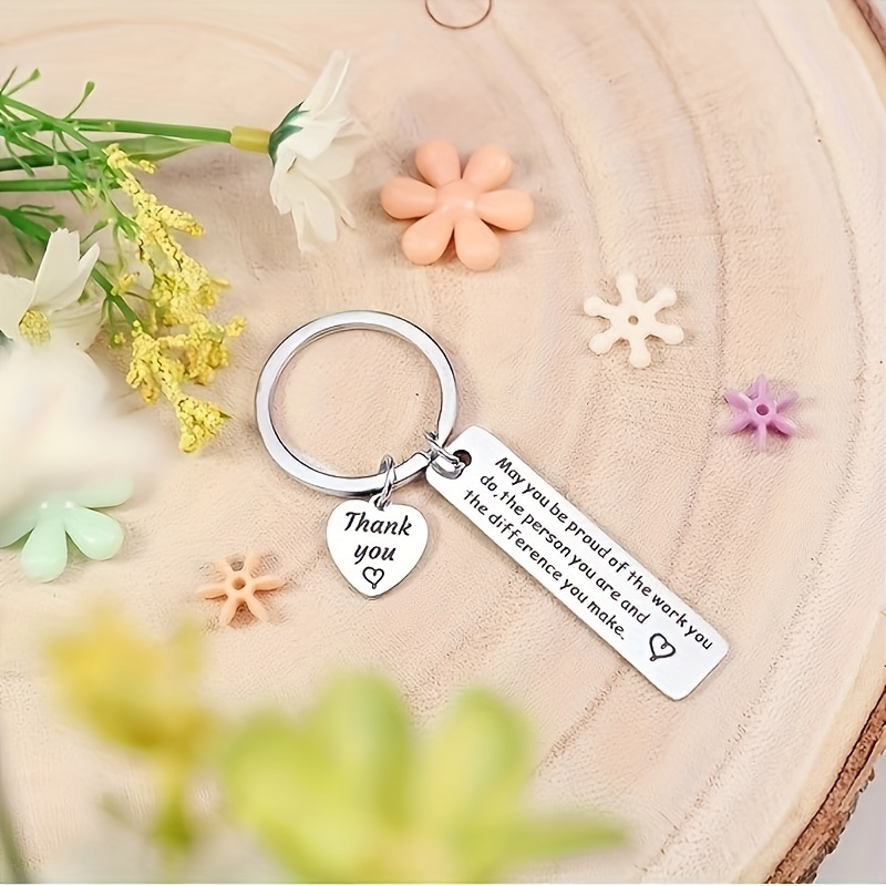 16pcs thank you gift keychain     of the work   appreciation   staff colleague teacher mentor doctor nurse   details 1