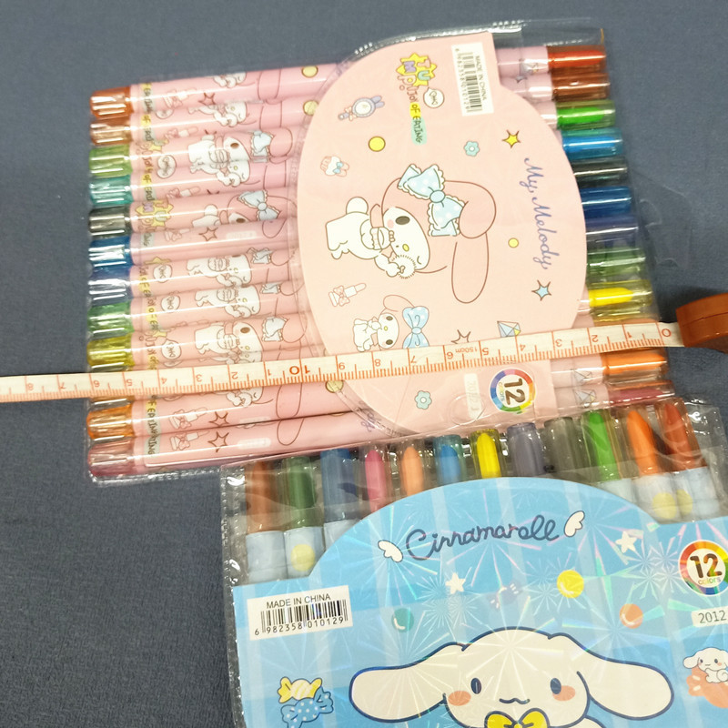 Sanrio Stationery Set Anime Cartoon Hello Kitty Cinnamoroll Kuromi My  Melody Pencil Rubber Ruler Pencil Sharpener Holiday Gifts