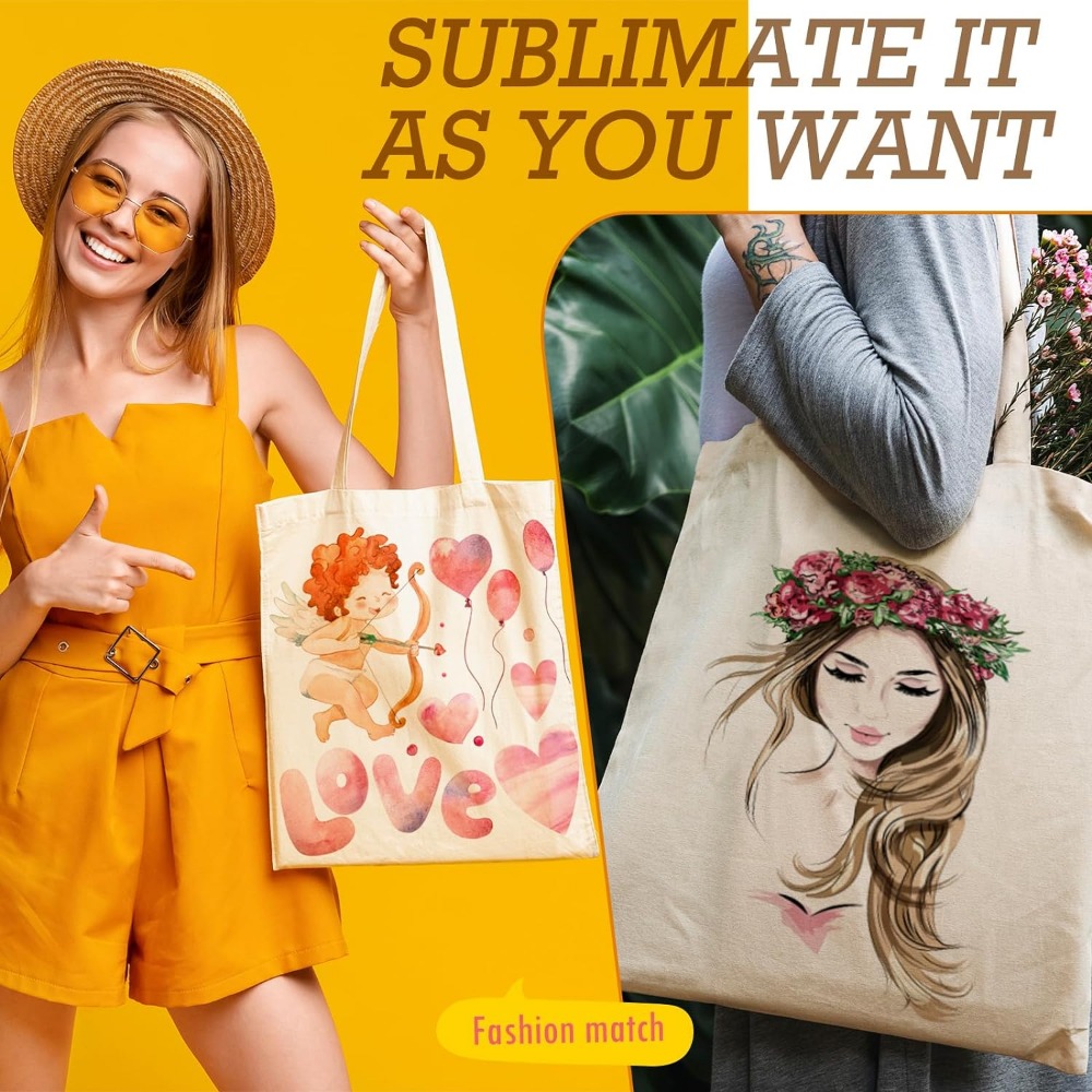 Canvas Sublimation Tote Bags Blanks, Sublimation Blank Bag Resuable  Washable Grocery Tote Bags For Diy Carry Books And Lunch Box - Temu Austria