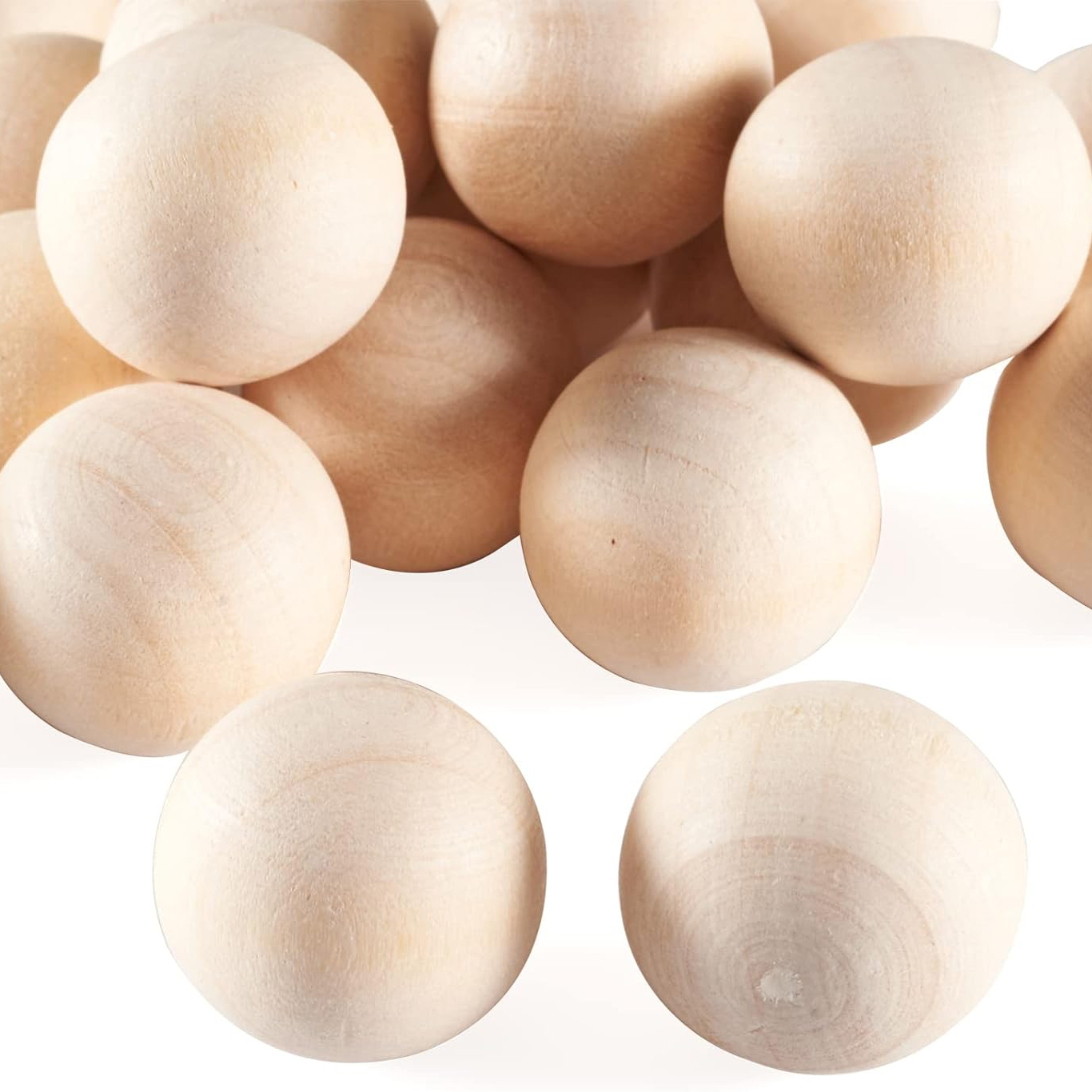 Wooden Balls Hardwood Birch Balls For Diy Creative Crafts - Temu