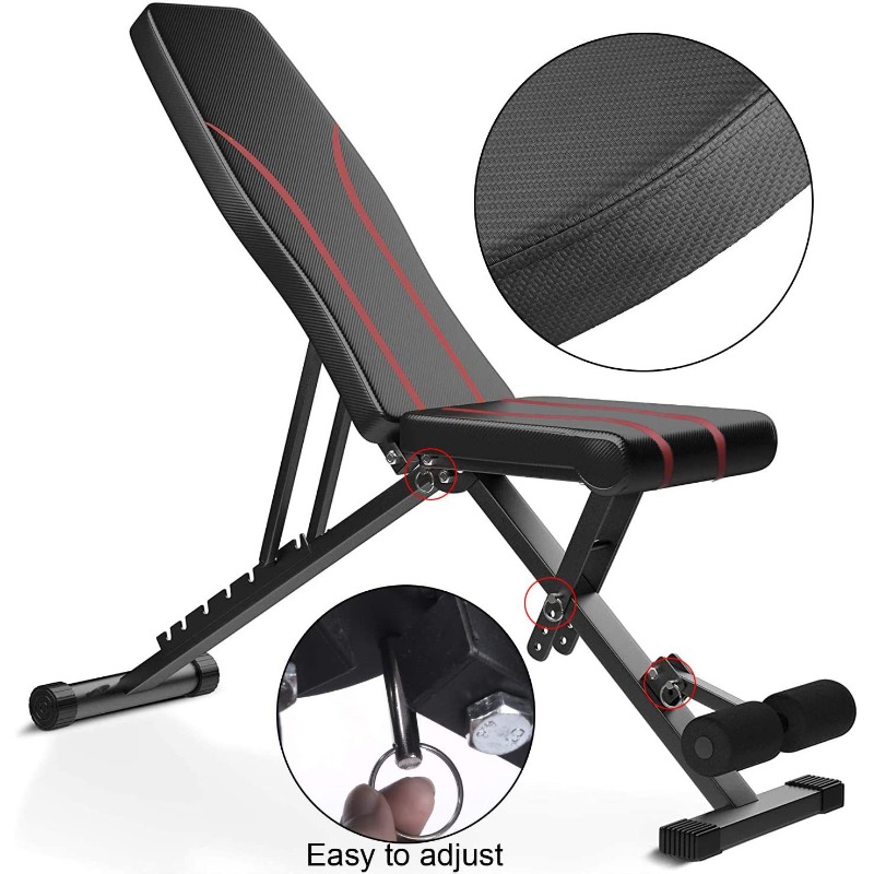 FLYBIRD Adjustable Weight Bench for Home Gym, 15° Sit-Up, Folding Workout  Bench -FBGEAR23