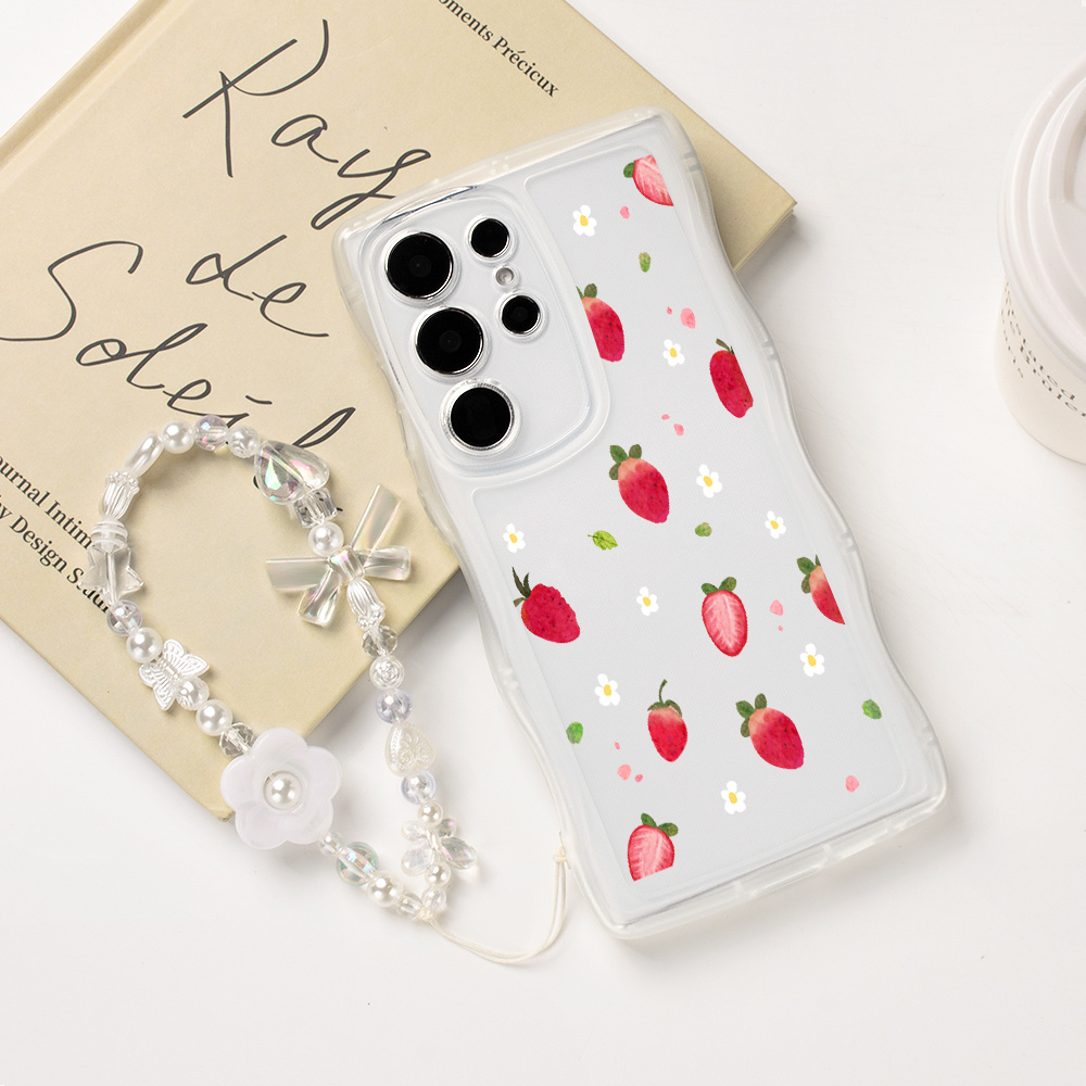 

Strawberry Graphic Protective Soft Shockproof Phone Case For Galaxy S23 Ultra/s23+/s23, S22 Ultra/s22+/s22, S21 Ultra/s21+/s21/s21fe, S20 Ultra/s20+/s20/s20fe, S10+/s10