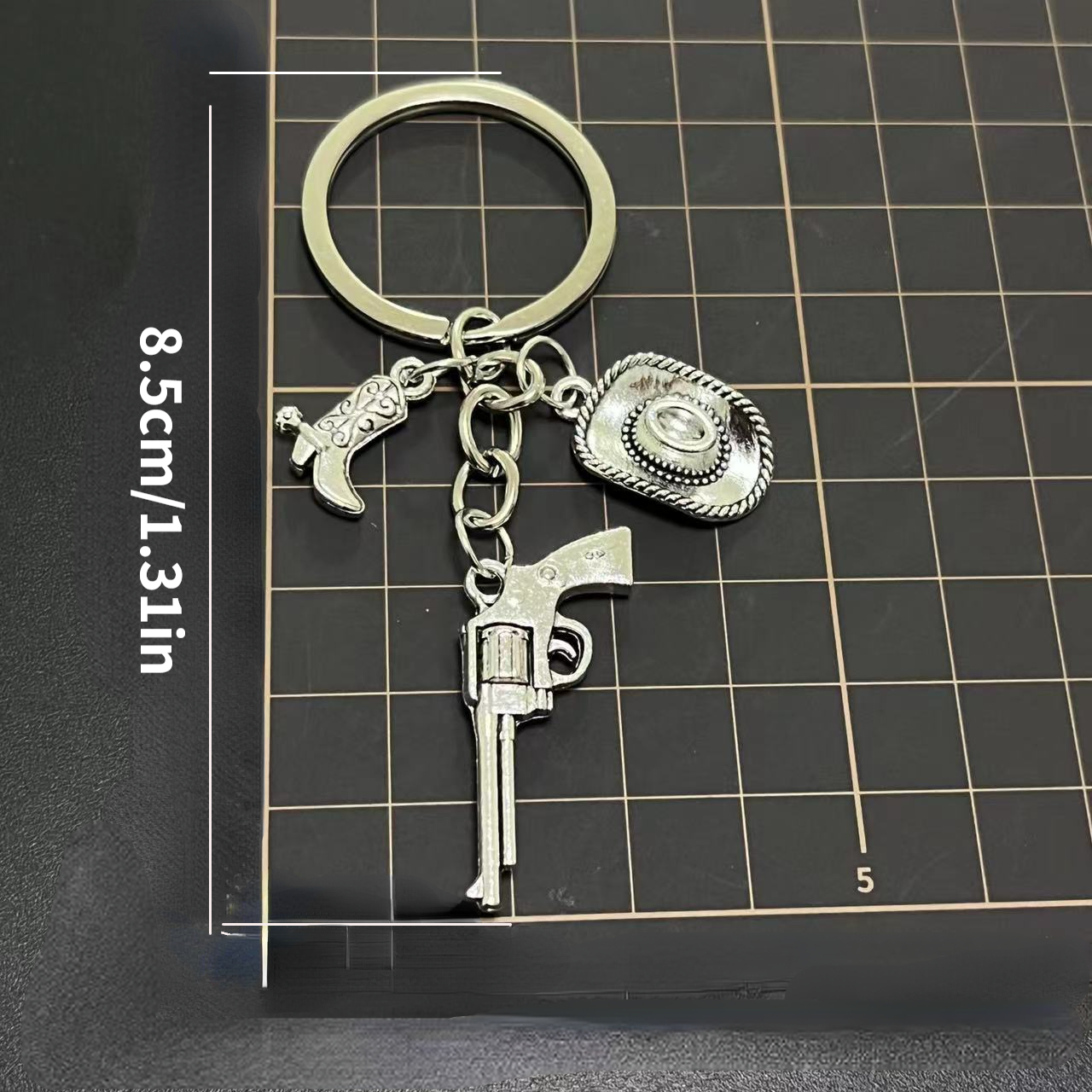 Cowboy Pendant Keychain for Car Keys Backpacks Wallets