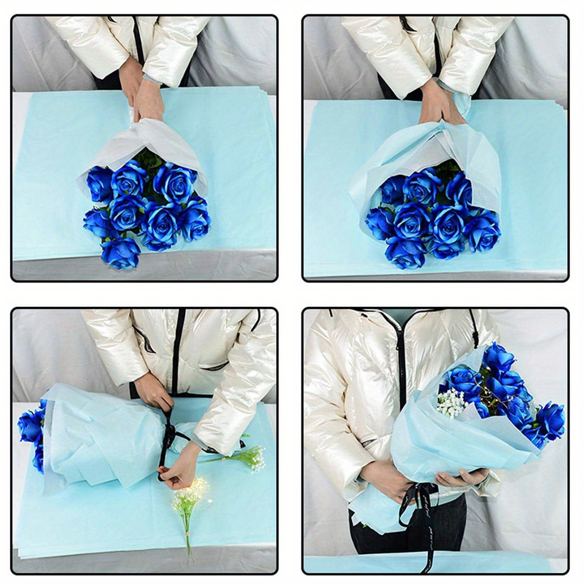 Thin Paper Flower Wrapping Paper For Wedding Birthday Party - Temu