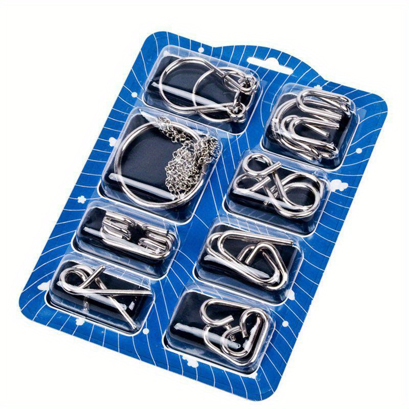 Coogam Metal Wire Puzzle Set of 16 with Pouch