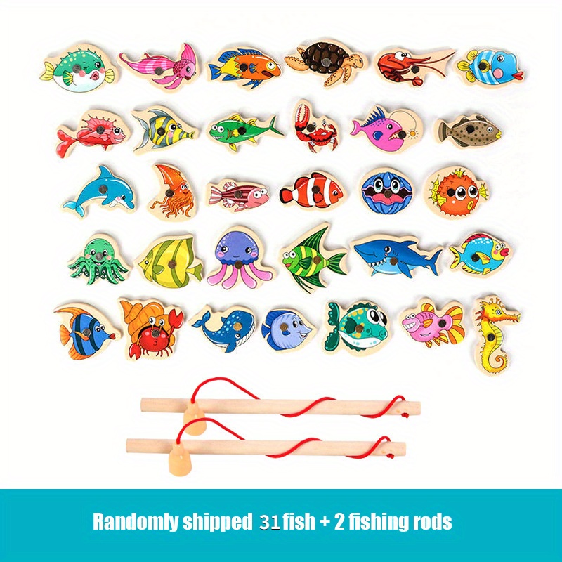  Education Magnetic Fishing Toy With 6 Fish And A Fishing  Rod
