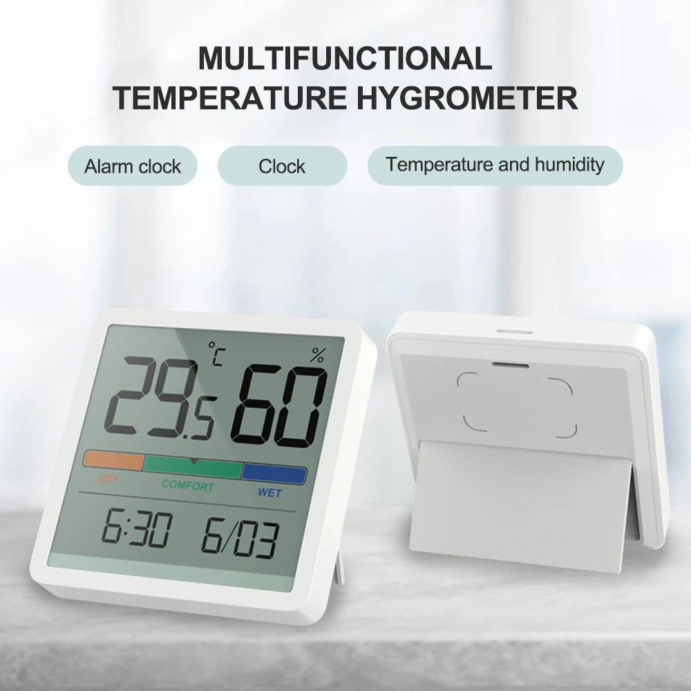 Multifunction Temperature Humidity Meter LCD Digital Automatic