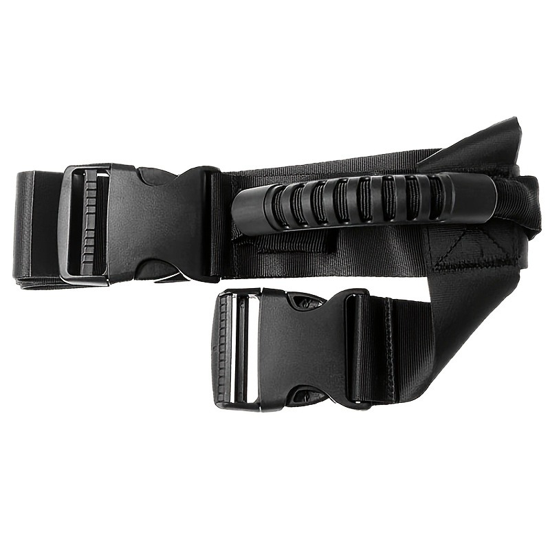 Carrying Strap with Handle, Adjustable Nylon Belt for Moving Boxes, Black