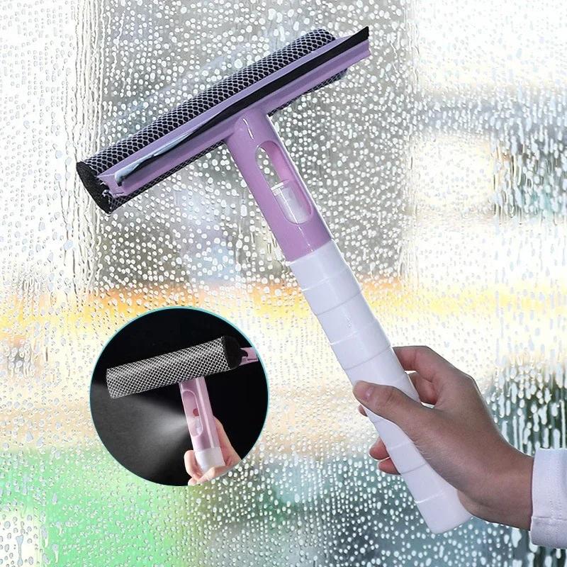 3 In 1 Household Window Car Window Cleaning Tool Portable Handheld Window  Squeegee With Water Spray