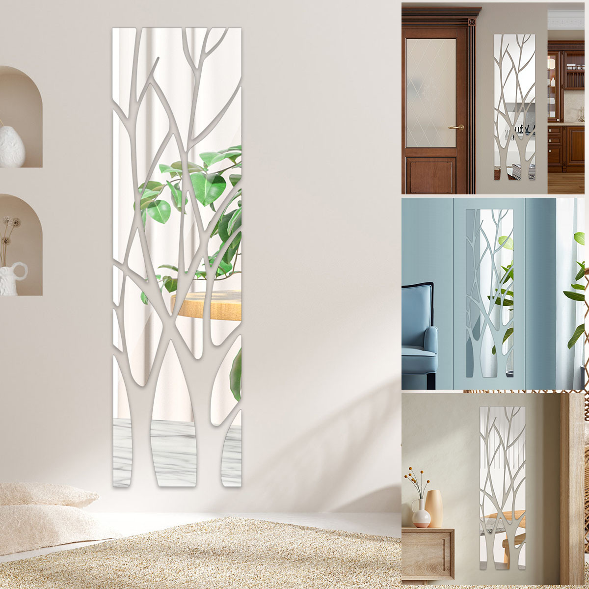 1 Pezzo Adesivi Murali Specchio Motivo Albero 3d - Temu Italy