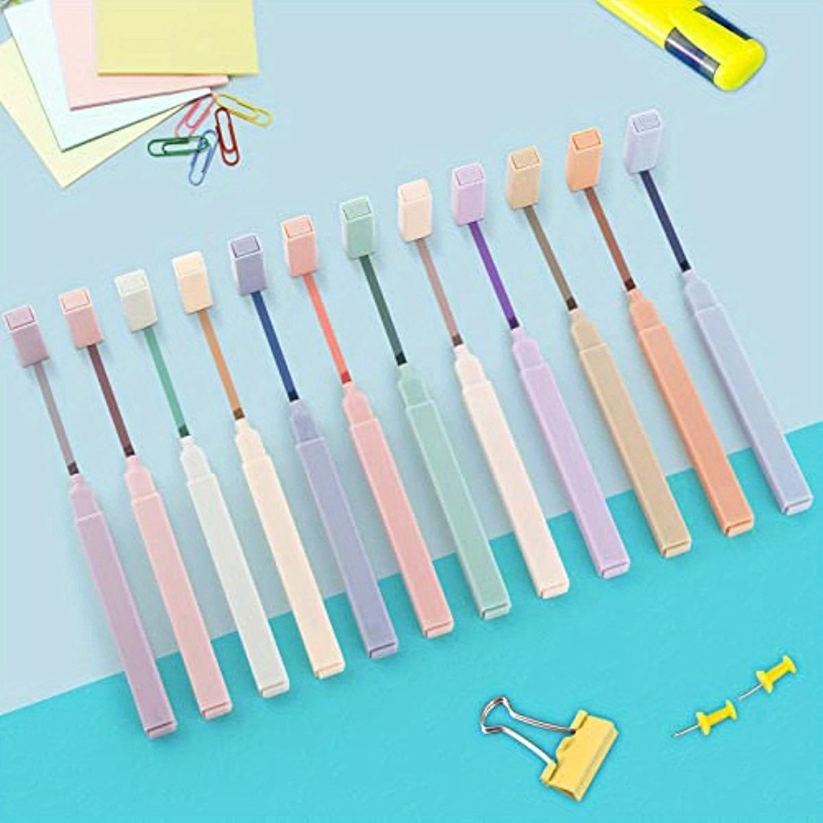 Aesthetic Highlighters Cute Assorted Colors No Bleed With - Temu