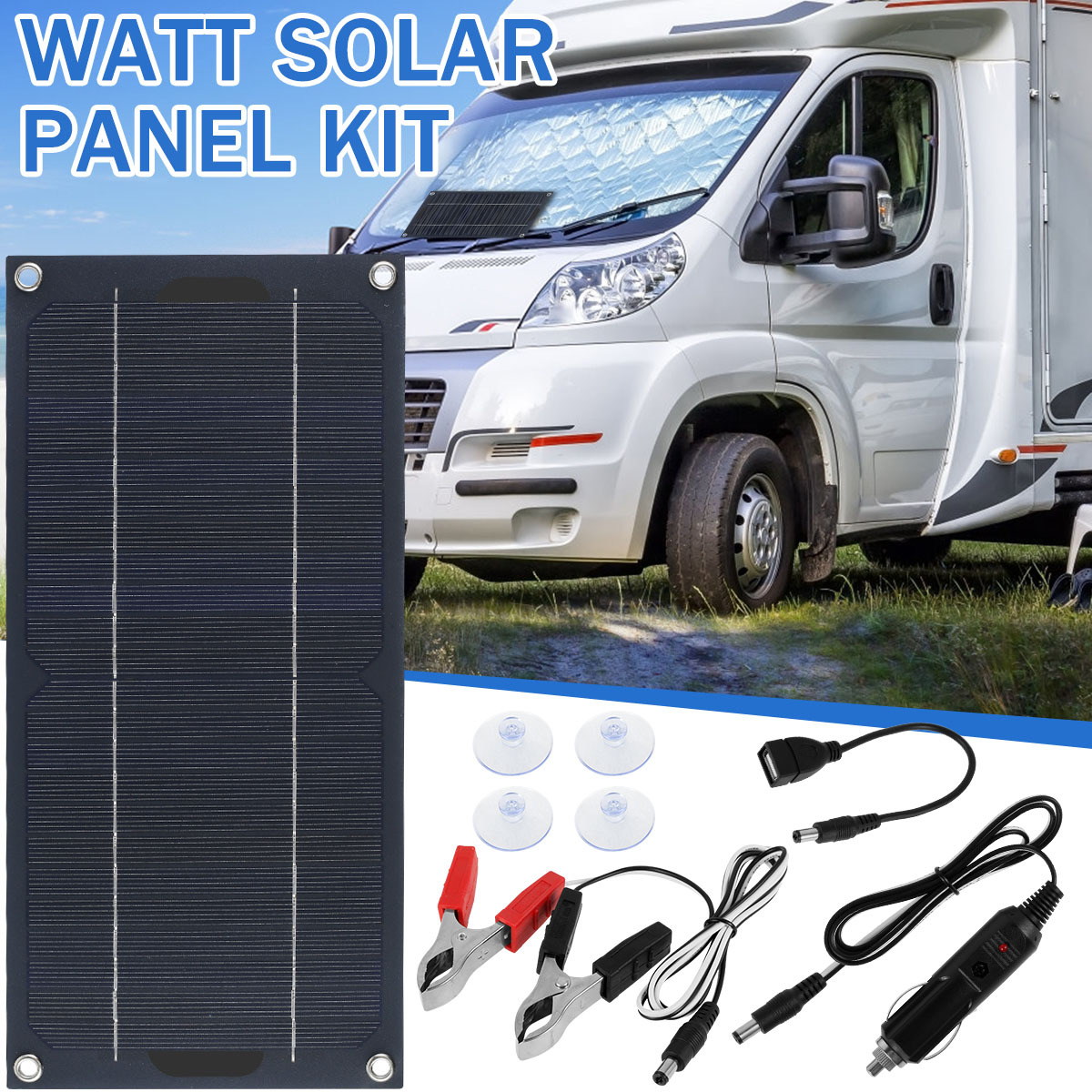 Kit panneau solaire 40W, contrôleur de charge de batterie 12V pour