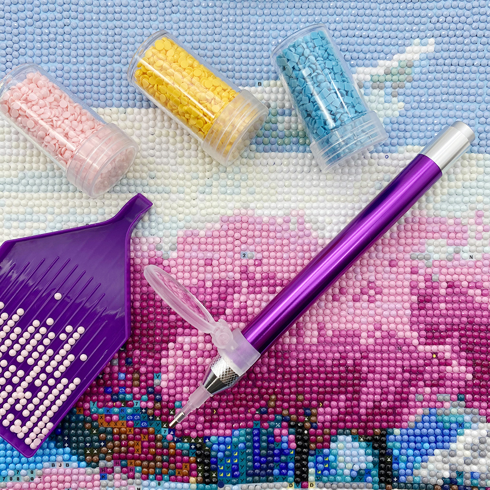Led Lighted Diamond Painting Pen Magnifying Glass Diamond Temu