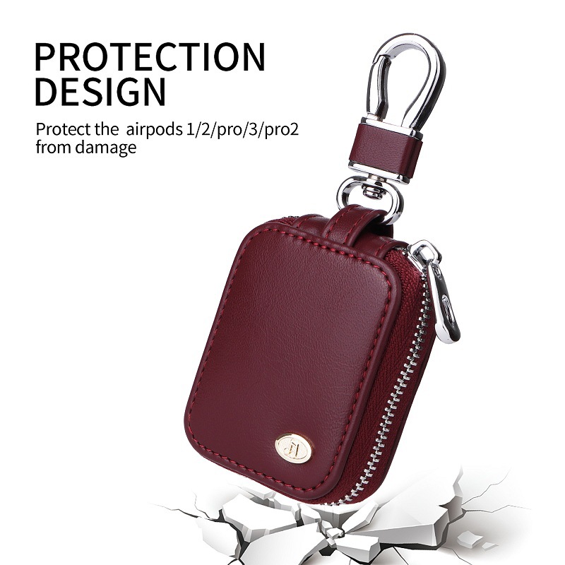 Étui Protection En Cuir Pu Écouteurs Luxe - Temu France