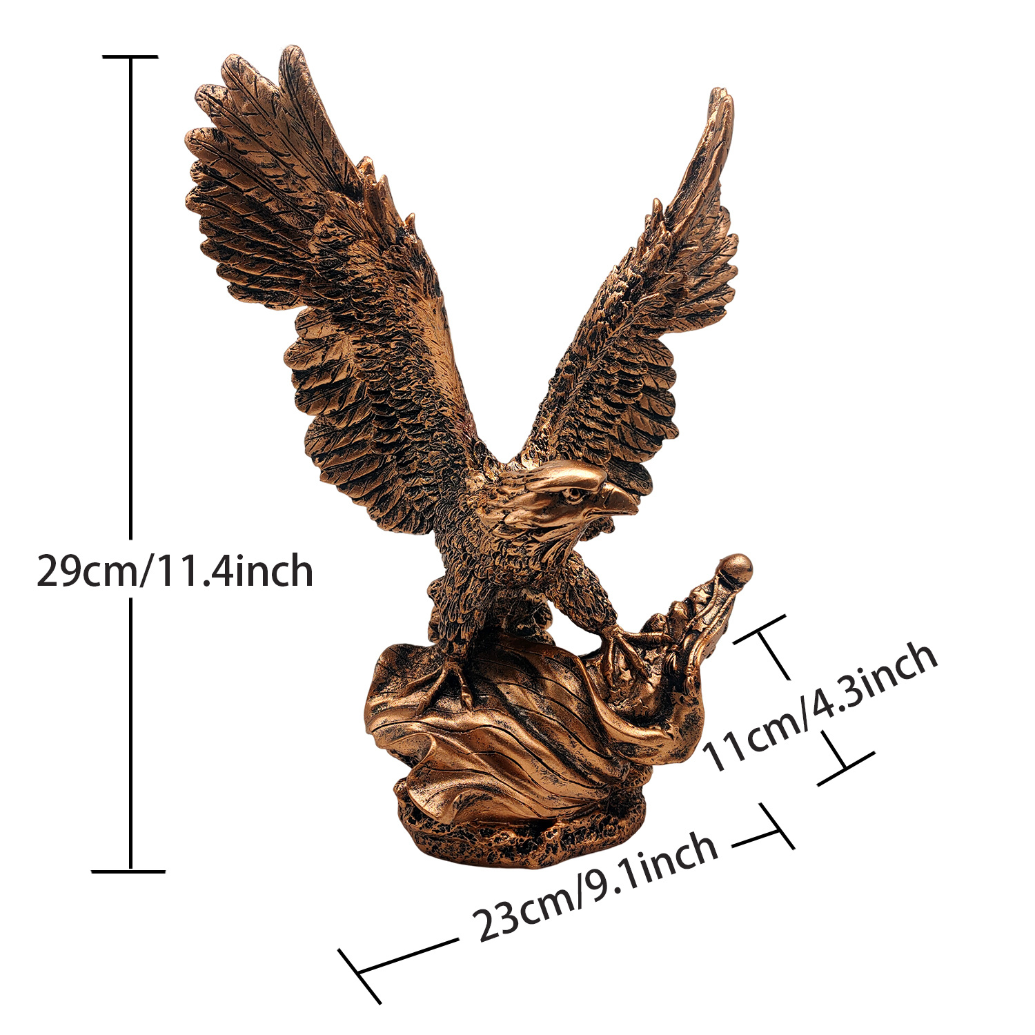 Image of 1pc, Eagle Decoration - Home/study/living Room Statue Decoration, Resin Craft, Great Collection Statue, Best Gift For Men On Valentine's Day, Room Decoration, Home Decoration, New Year Decoration