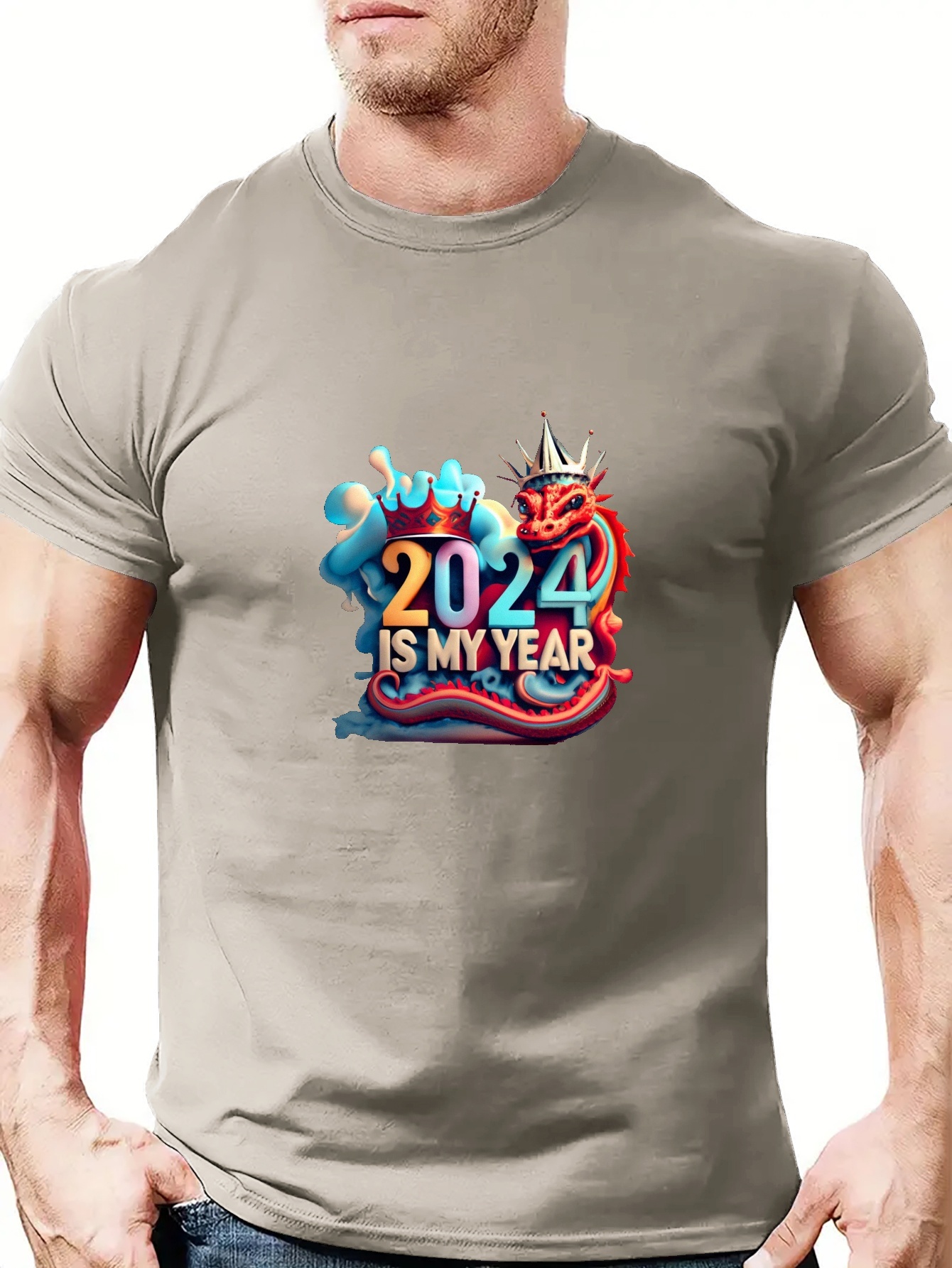 Plus Size Mens 2024 Year Graphic Print T Shirt Summer Temu Ireland