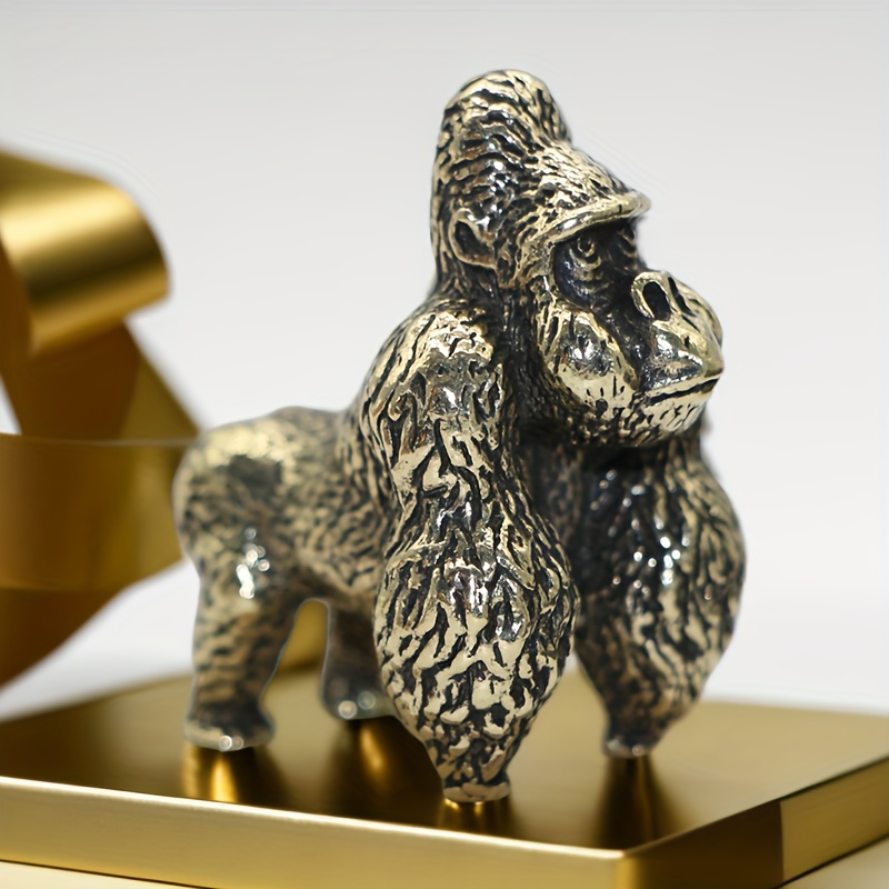 Brass Gorilla Desktop Decoration Monkey Statue Decoration - Temu