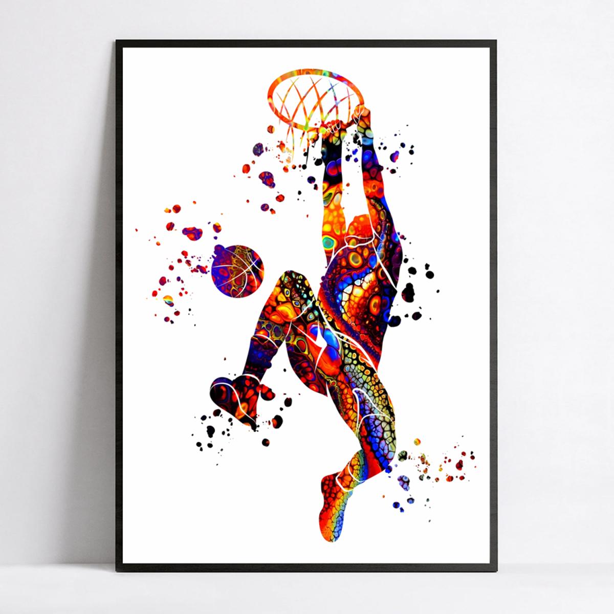 YHXCT Neon Art Poster Print Wall Art Toile Sports Peinture Basketball Star  Dunk Photos pour Salon Home Decor Affiches pour Garçons Chambre Tableaux  Décorations Murales 50X70Cmx3 : : Cuisine et Maison