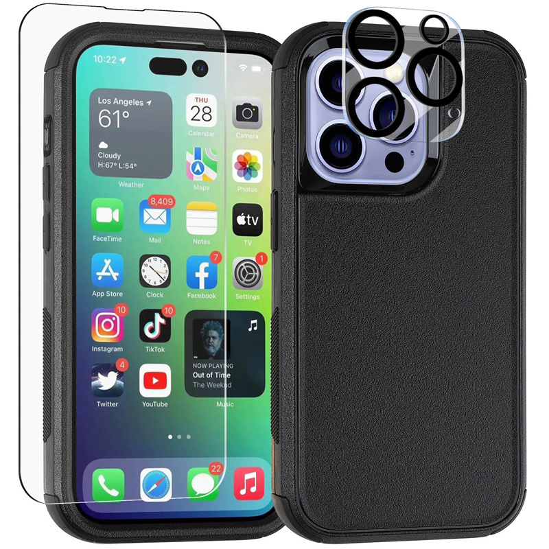 MXX Funda compatible con iPhone 13 Pro Max, 3 capas súper resistente,  protección contra golpes, a prueba de polvo, diseñada para iPhone 13 Pro  Max