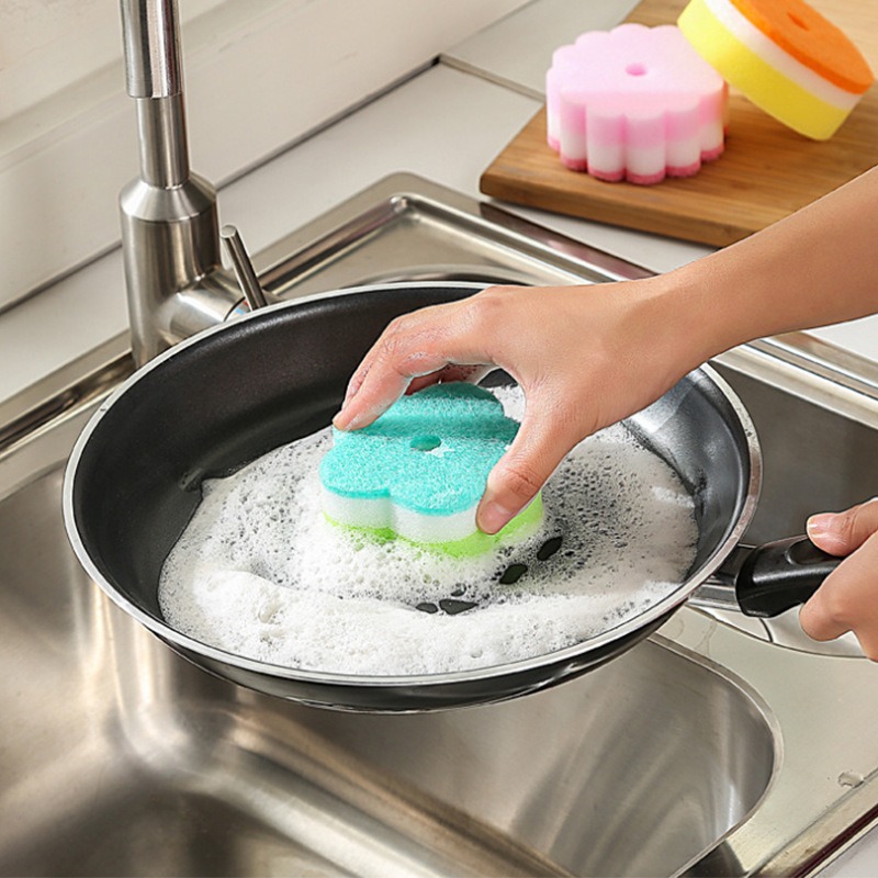 Comprar Esponja para lavar platos creativa, esponja mágica para lavar  platos, utensilios de cocina para el hogar, Herramientas de limpieza de  baño, estropajo absorbente de aceite, 3 uds.