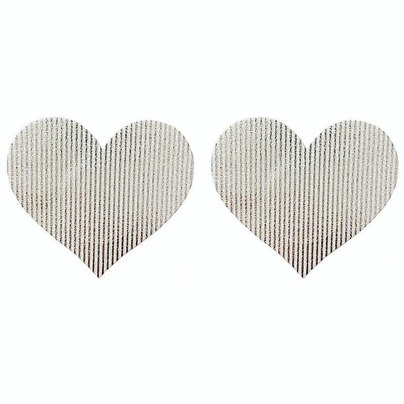 Pair Heart Nipple Covers / Pasties / Self Adhesive Breast Stickers