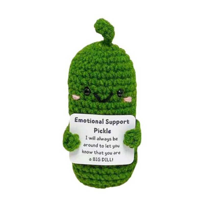 1pc Handmade Emotional Support Pickled Cucumber Gift, Handmade Crochet  Emotional Support Pickles, Cute Crochet Pickled Cucumber Knitting Doll,  Pickle Ornament Gift