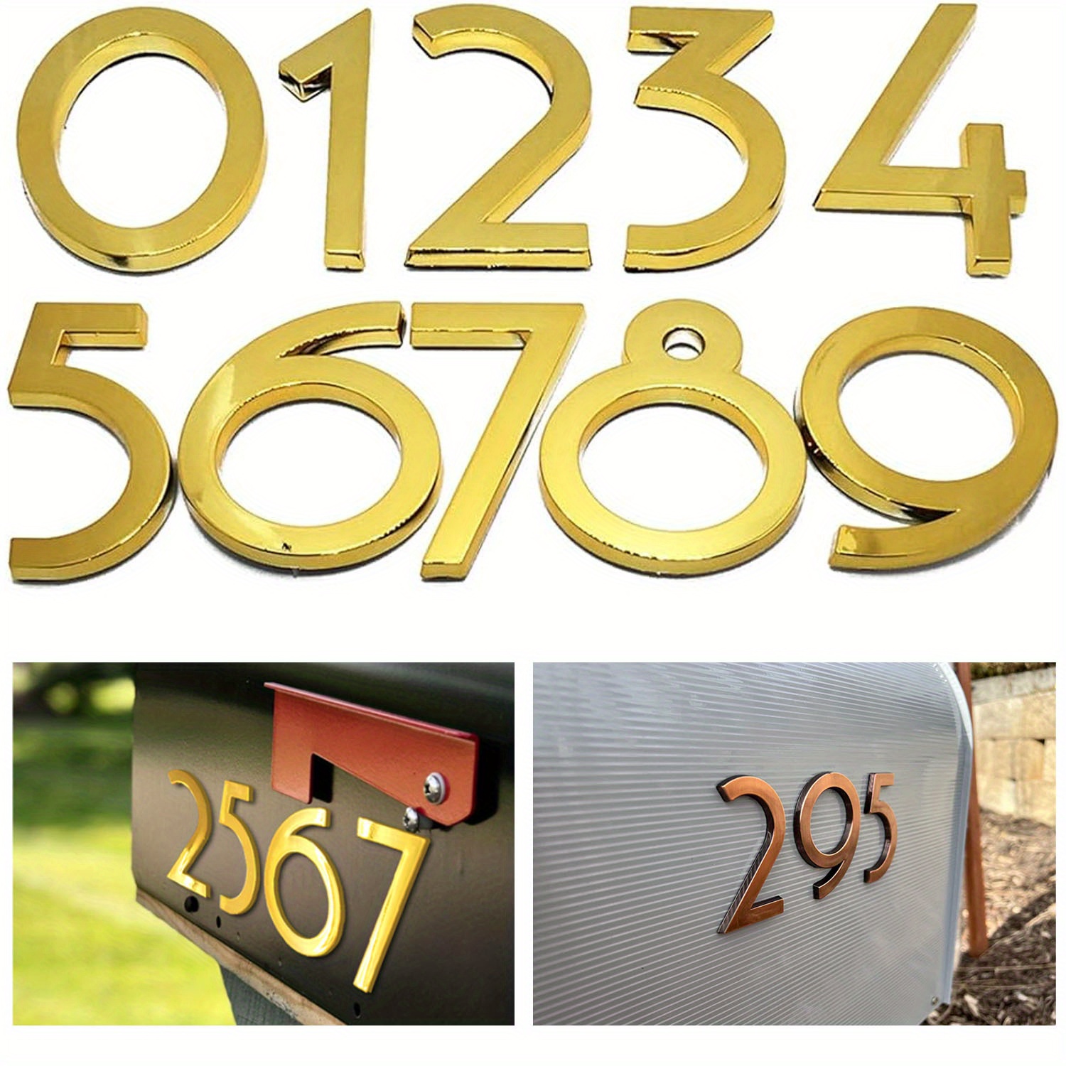 Mailbox Numbers 0 9 Door Address Numbers Stickers Apartment Temu