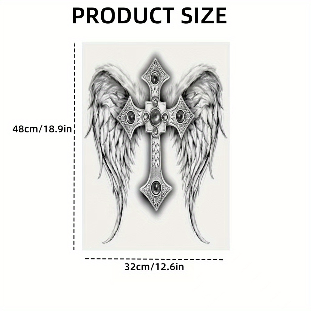 2X Angel Wings Temporary Tattoo Sticker Waterproof Vintage Large Adult Men  Women