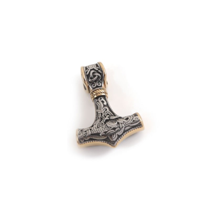 E-shop Nordic Hammer Anhänger Halskette 5mm Kielkette Herrenmode Trendy Punk Hip Hop Schmuck Party Additions Neujahrsgeschenk