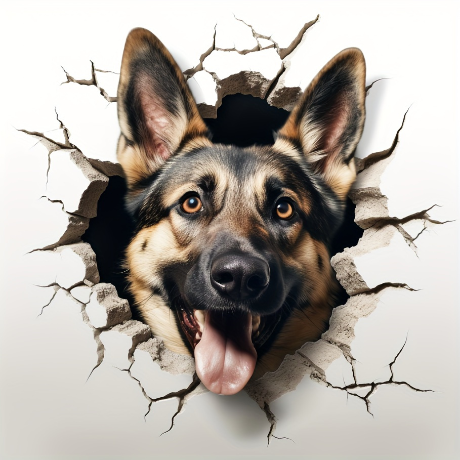 1 German Shepherd Dog Car Decal Animals Decal 3d Sticker - Temu Australia