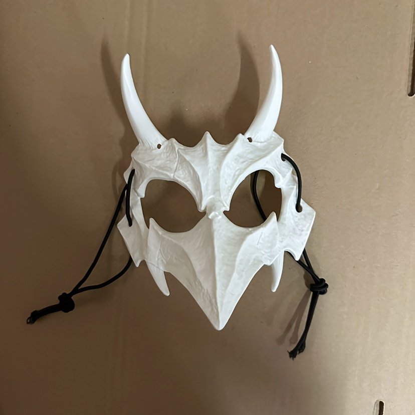 Máscara de lobo de Halloween, máscara de media cara de