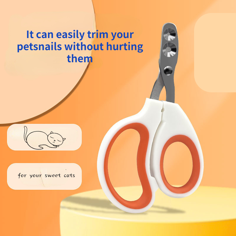 

1pc Pet Nail Clipper Scissors With Double Hole For Dog And Cat Paws, Grooming Grinding Tool