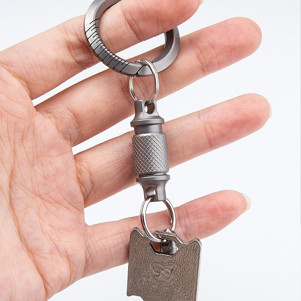 1PC Outdoor EDC Tool Separable Small Titanium Alloy Magnetic Keychain Key  Ring Accessories Quick Hook Hanging Buckle