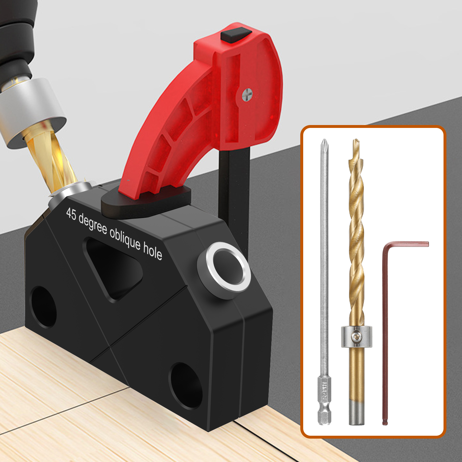 45 degree outlet drill jig