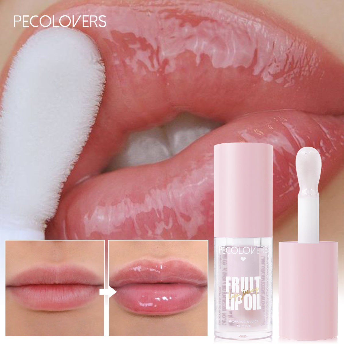 Clear Lip Gloss Hydrating Lip Oil Big Lips Gloss Base - Temu