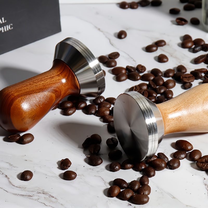 Wooden Espresso Tamper Holder Tool Holder Adjustable Coffee Accessories  Coffee Tamper Stand for Barista Restaurant , 51mm