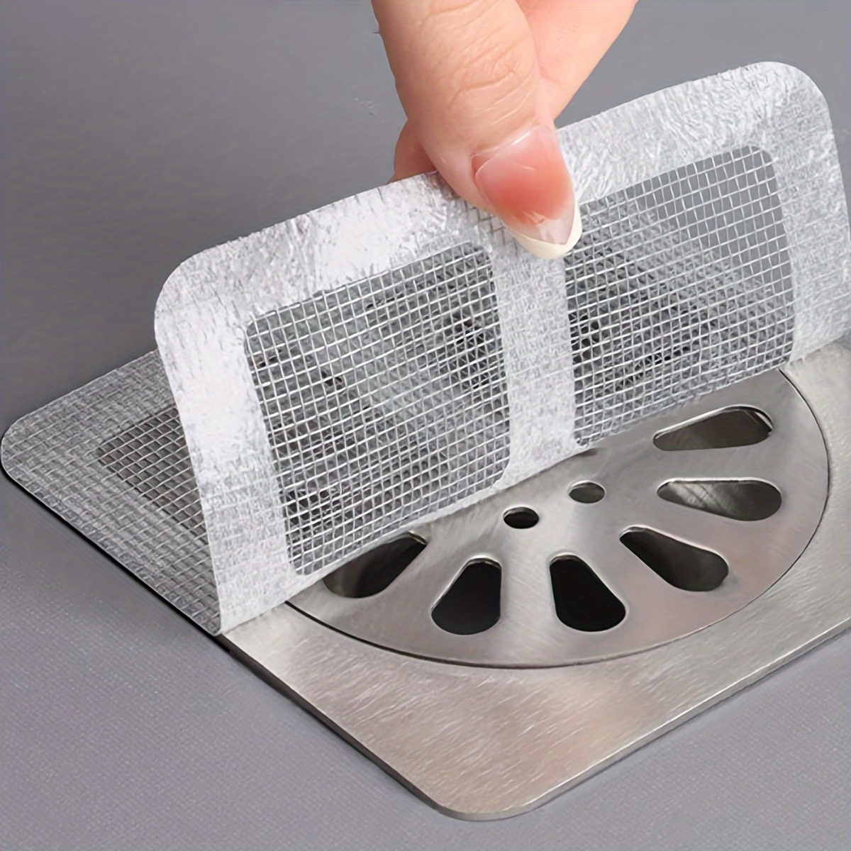 50pcs drain strainer cover for hair stopper disposable shower drain hair catcher disposable hair catchers for shower floor sink strainer filter mesh stickers hair stopper for bathroom bathtub bathroom accessories