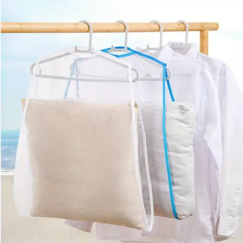 1pcs Hanging Drying Rack Net Two Layers Collapsible Mesh Bag For