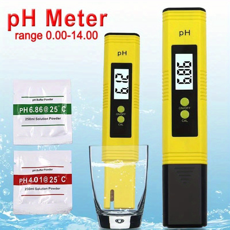 Testeur électronique de pH-mètre 5 en 1 - Thermomètre de poche pour qualité  d'eau, pH, EC, sel, TDS pour la maison, piscine et eau d'aquarium