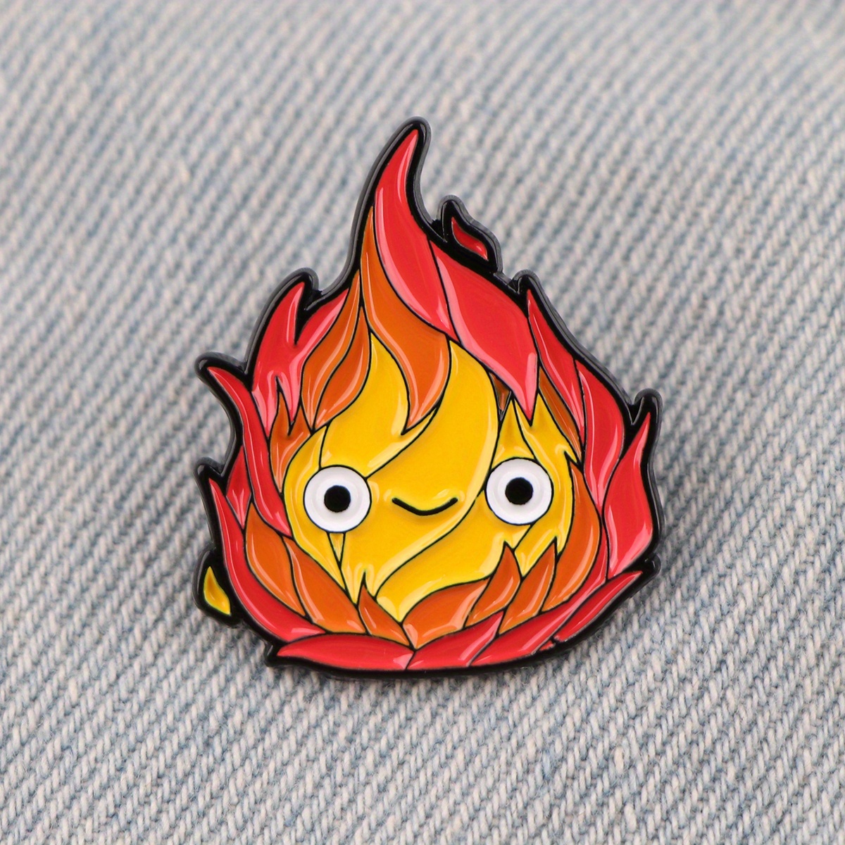 Medsor 5pcs Anime Pins Brooch Cute Glass Lapel Pins for Fans Cartoon Monster Pins Badge Backpacks Girl Boy Gift