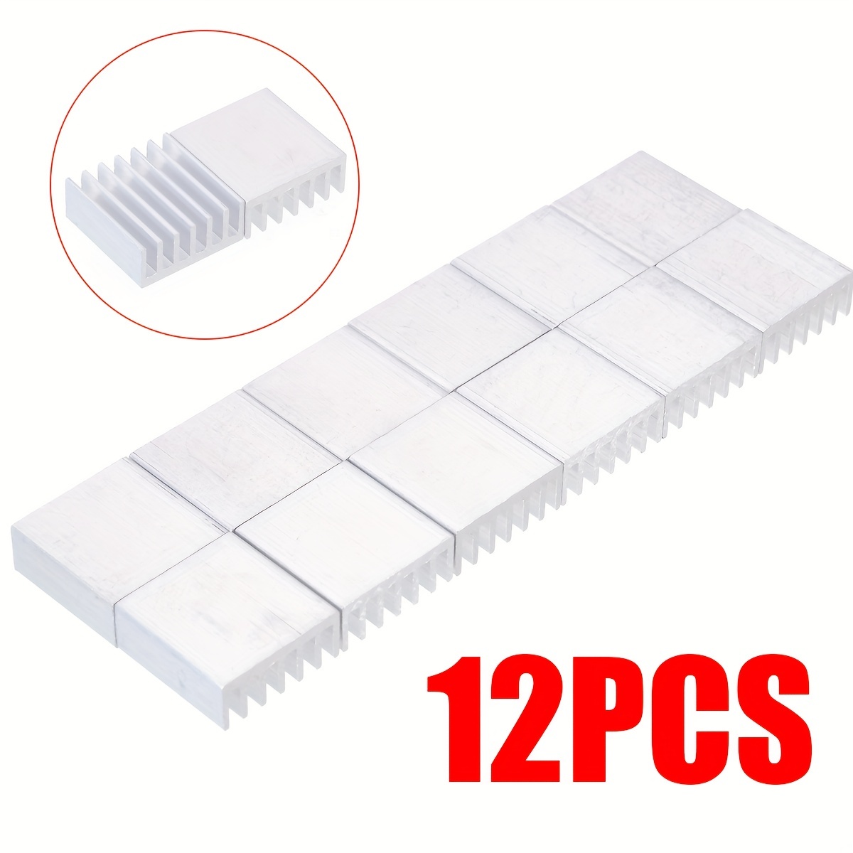 

12pcs Aluminum Heat Dissipation Block, Small Cooling Kit