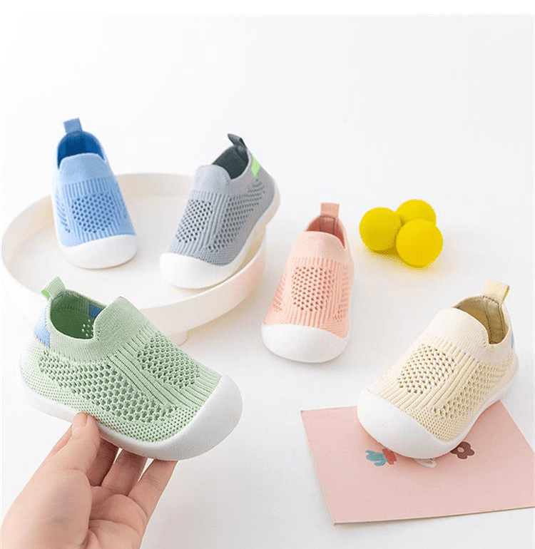 casual solid color slip on woven shoes for baby girls breathable lightweight non slip sneakers for summer details 2