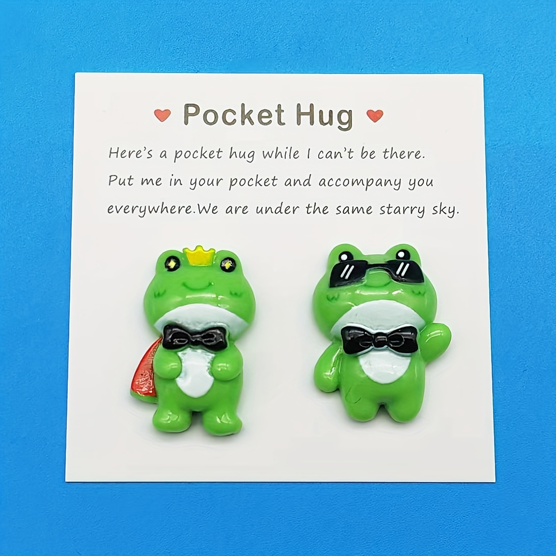 Pocket Frog Hug Cute Funny Animal Decoration Encouraging - Temu