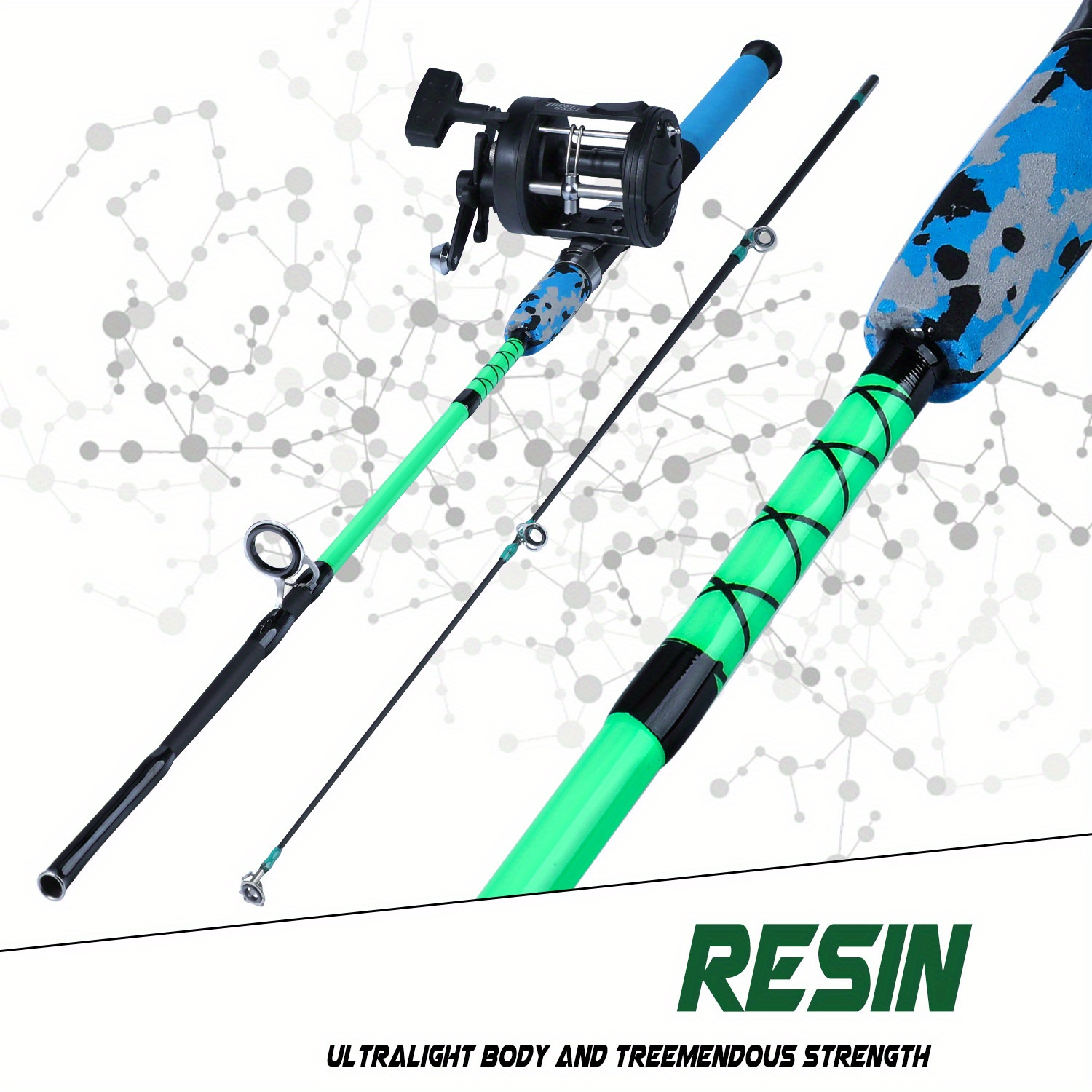 Super Hard Fishing Rod Reel Set 2 Sections Resin Super - Temu