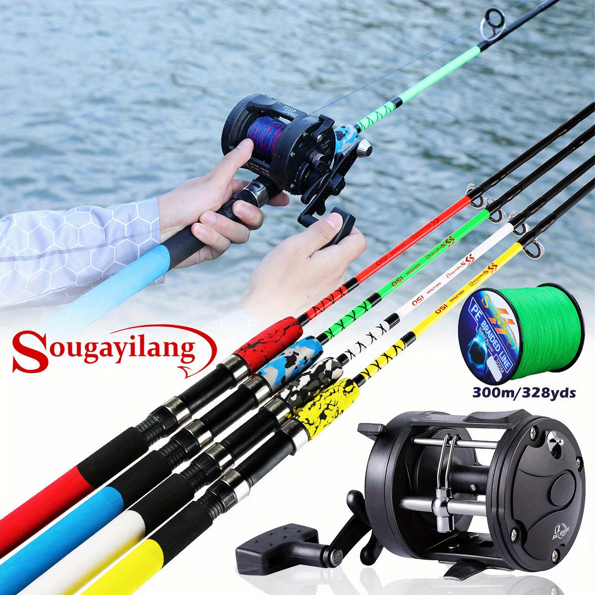 Sougayilang 2 Sections Fishing Rod Reel Combo Ultralight - Temu
