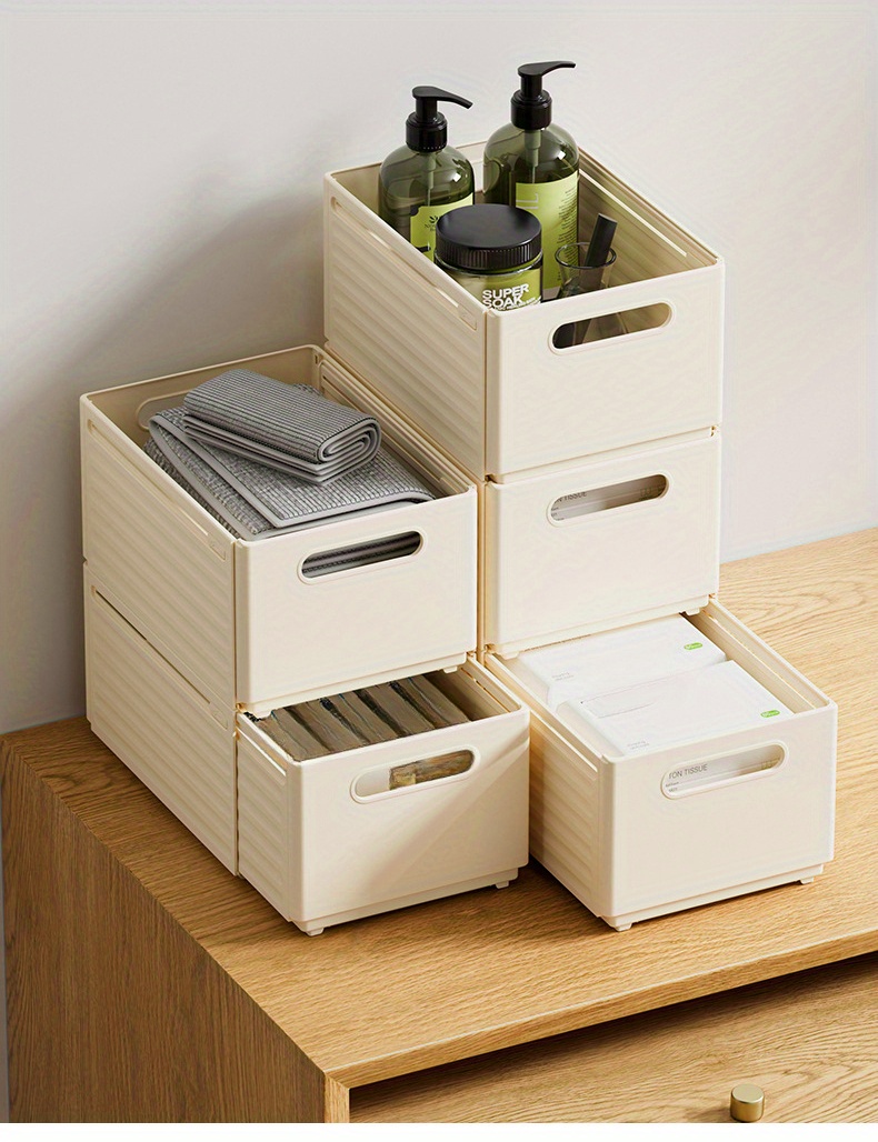 1pc expandable storage drawer box with grids retractable plastic storage container desktop stationery organizer for tableware household storage organization for kitchen bedroom bathroom office desk details 2