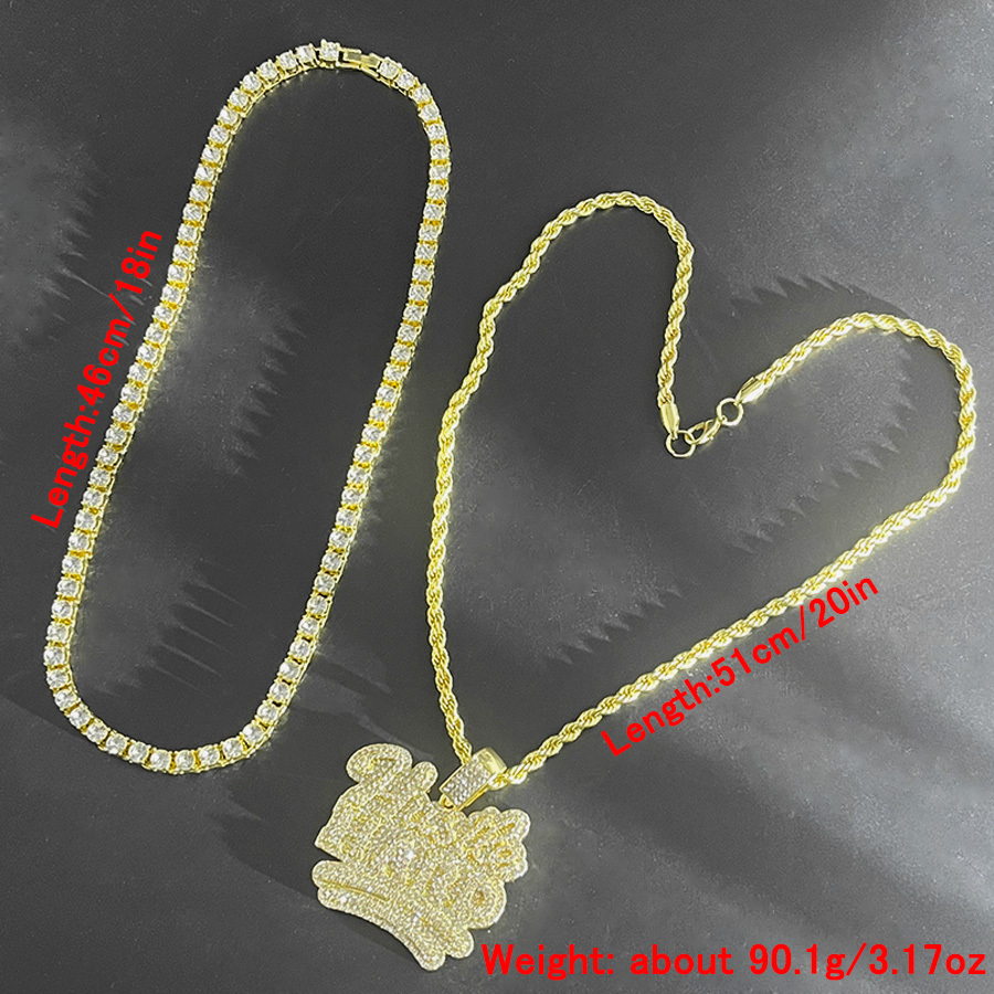 Fake hot sale bling necklace